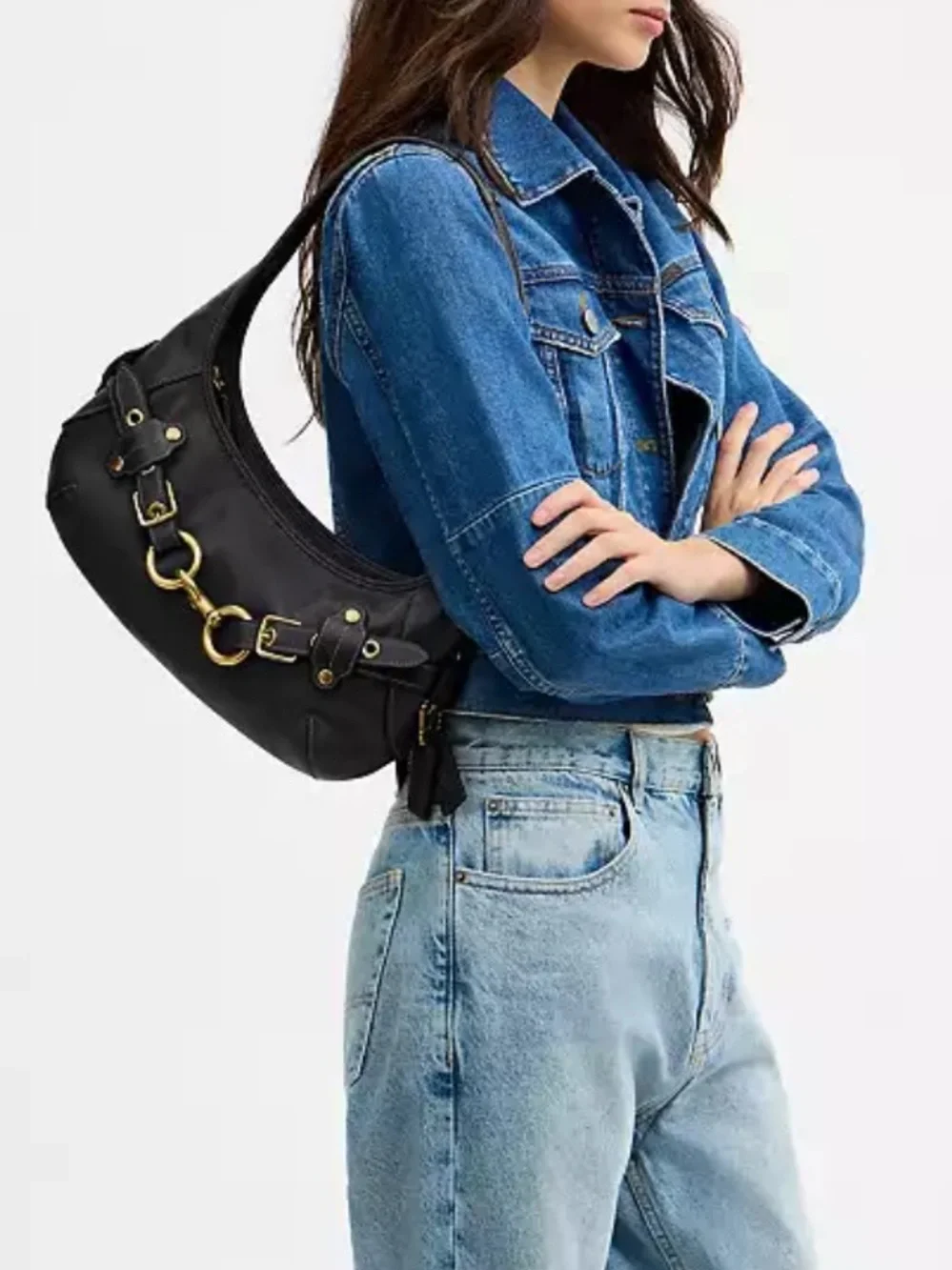 NWT Coach Belted Ergo Shoulder Bag in Black